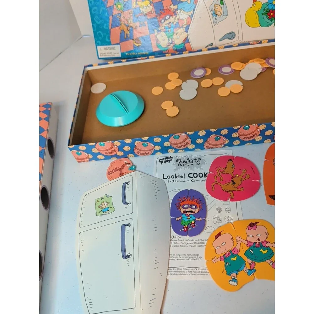 Vintage 1998 Nickelodeon Rugrats Lookie! Cookies! 3-D Balancing Game Complete